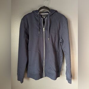 Banana Republic NWOT Men's Dark Blue Zip-Up Hoodie Sz. Medium